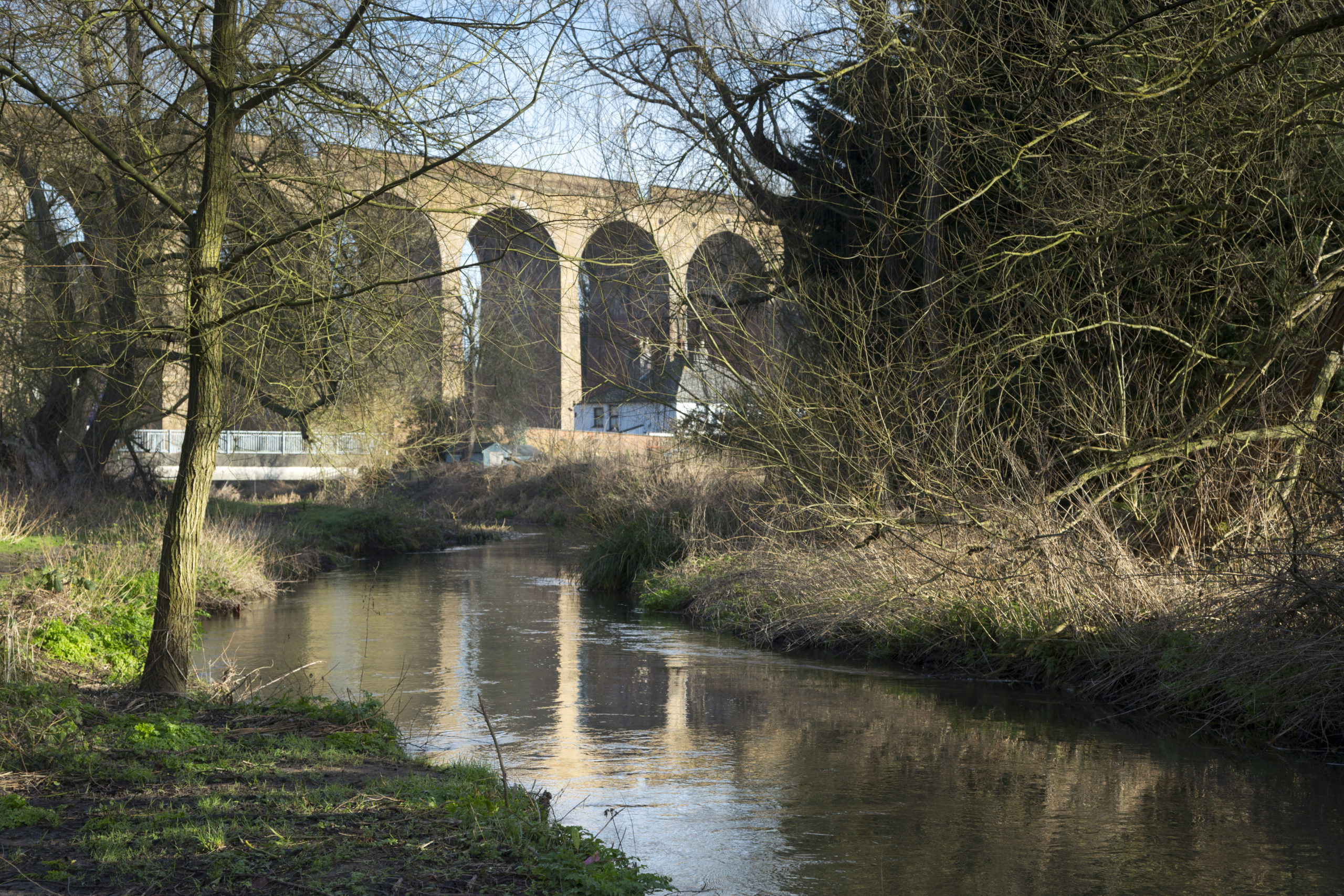 Viaduct with the River Darent underneath