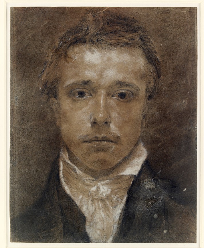 Old colour painting of a man's head and shoulders